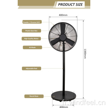 Ventilateur à base ronde sur socle électrique de 16 pouces